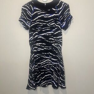 French Connection Tapir Wave Fit Flare Crepe Dress Size 0